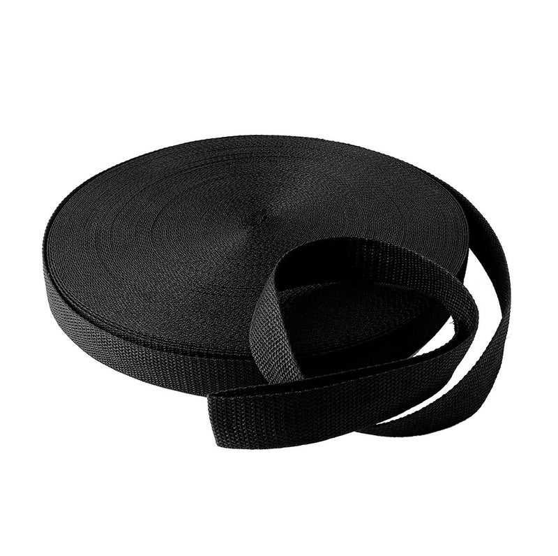 Flyshop 3/8-Inch 10mm Wide Black Straps Nylon Webbing 25 Yards - Image 1